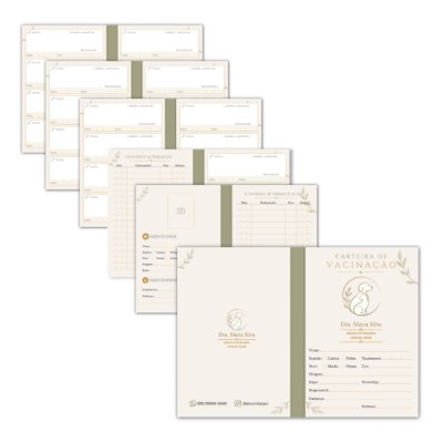 Carteira Vacinação Veterinária Passaporte 12 páginas