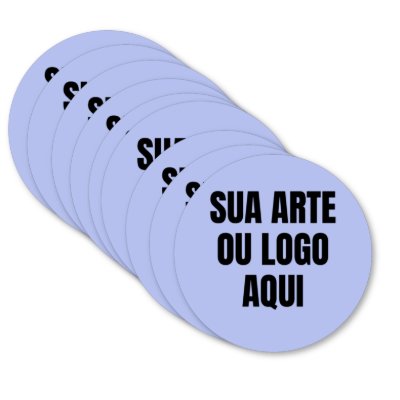 Adesivo Redondo Vinil 8cm Personalizado com sua Arte ou Marca